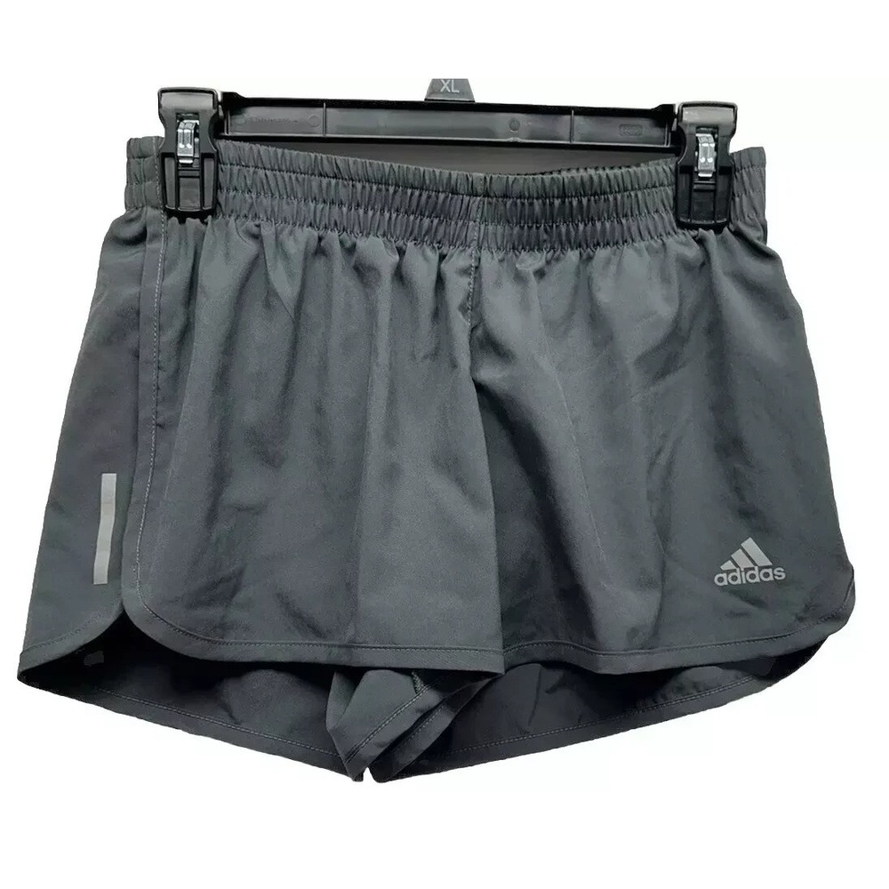 Adidas Womens Size XS Gray 3" Inseam Elastic Waist Run Shorts New (J7)